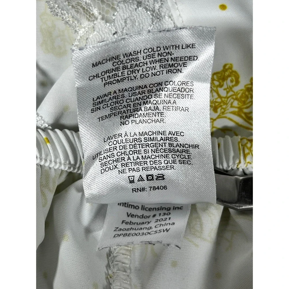 Disney Princess Beauty and the Beast PJammy Satin Pajama Set White Gold Lace - Picture 9 of 14